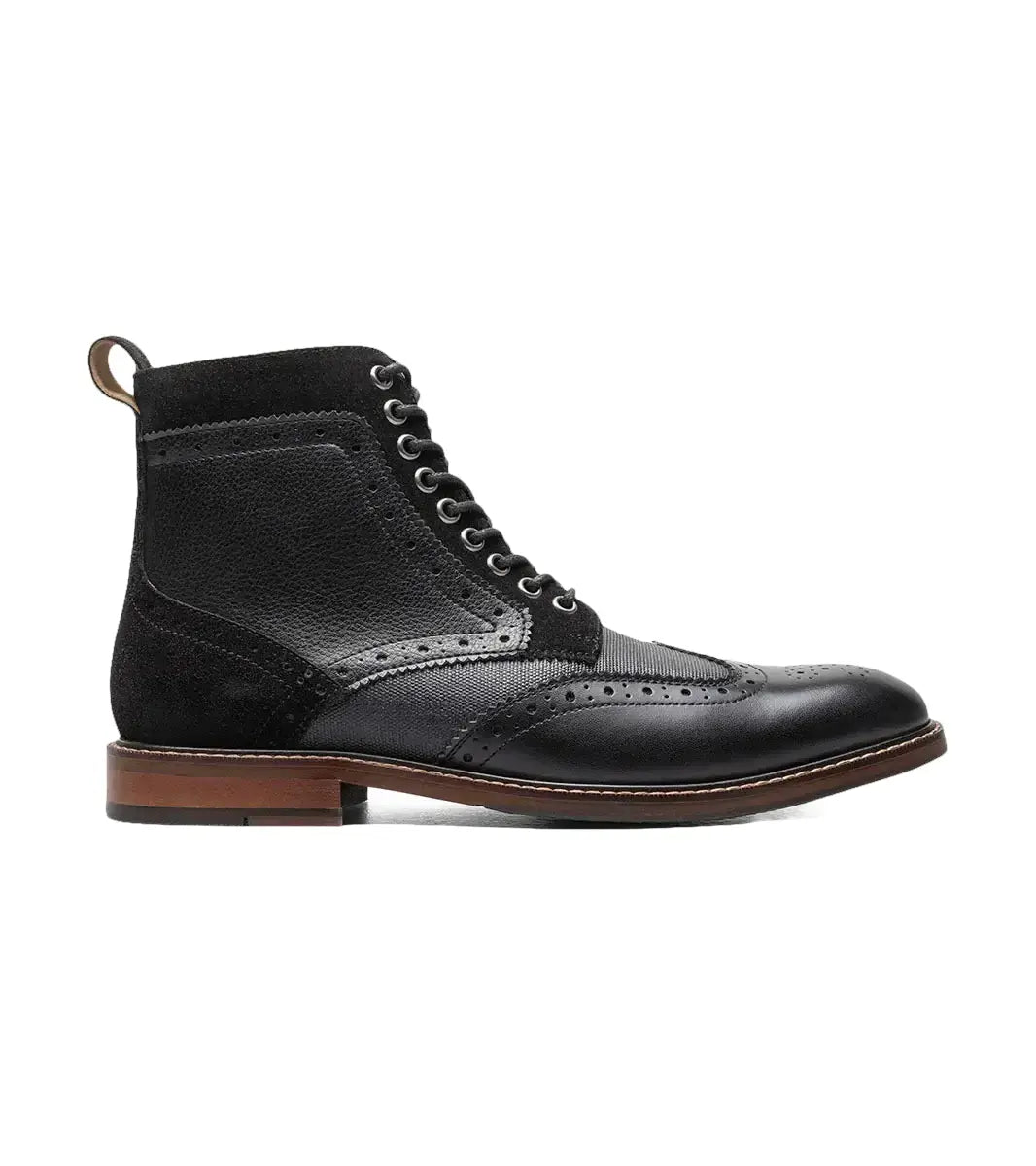Stacy Adams Finnegan Wingtip Lace-Up Boot Black Multi 25427-009
