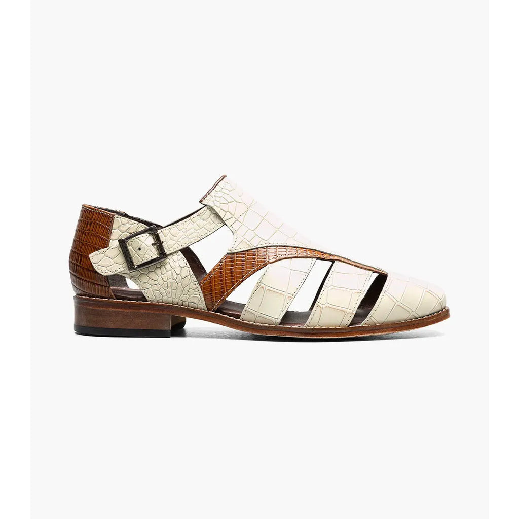 Stacy Adams Calandro City Summer Sandal Ivory Multi 25695-114