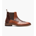 Stacy Adams Garza Wingtip Chelsea Boot Leather Cognac 25782-221