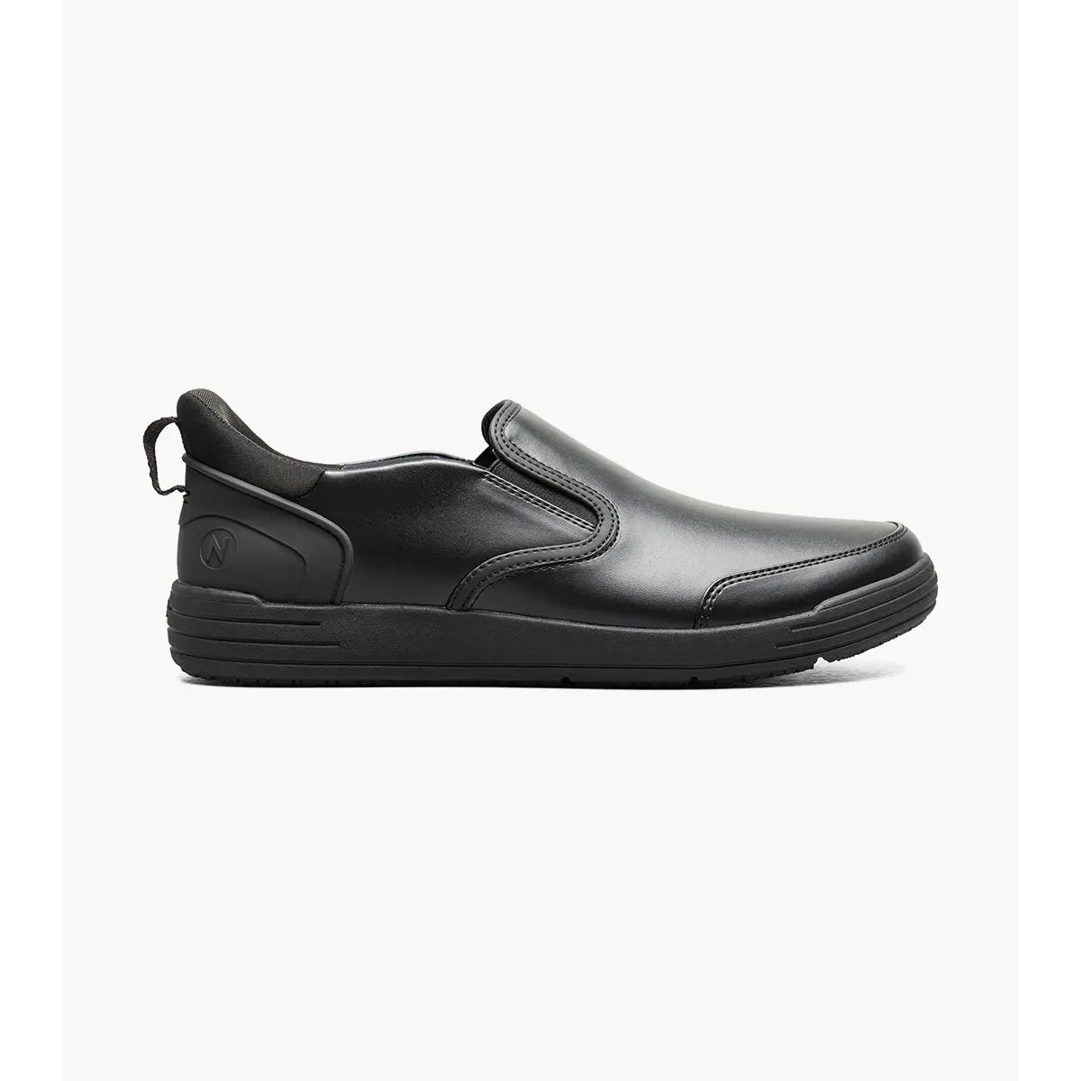 Nunn Bush KORE City Walk Work EZ Moc Toe Slip On Dressy Shoes Black 85162-001