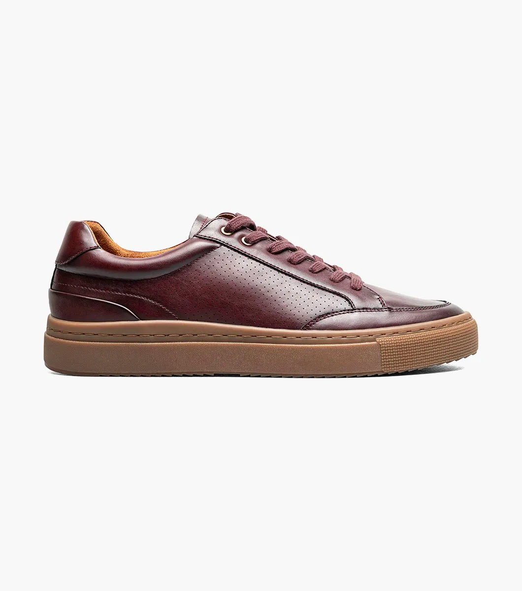 Stacy Adams Dorian Moc Toe Lace-Up Sneaker Green 25749-646 Bordeaux Wine