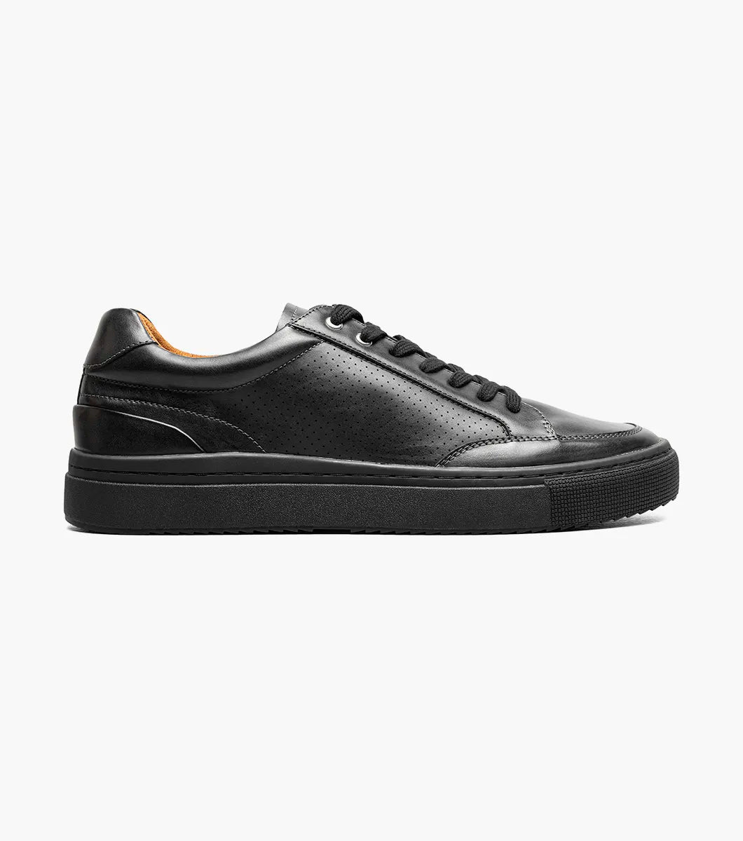 Stacy Adams Dorian Moc Toe Lace-Up Sneaker Black Smooth  25749-005