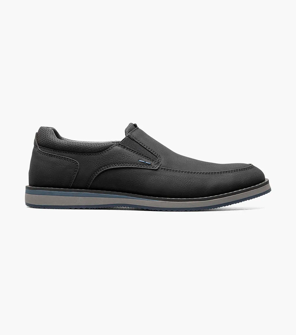 Nunn Bush Hyde II Moc Toe Slip On Shoes Comfortable Black 81360-001