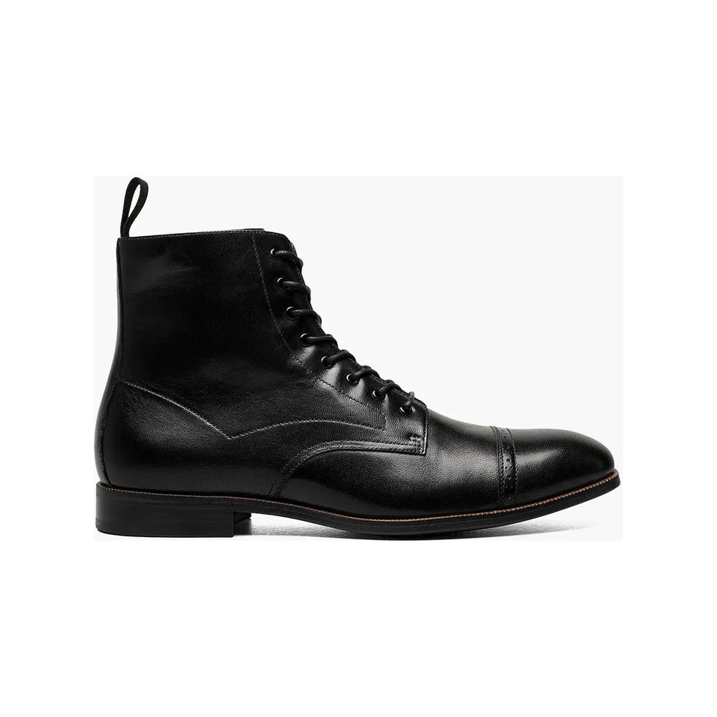 Stacy Adams Henry Cap Toe Lace Up Boot Leather Black  25718-001