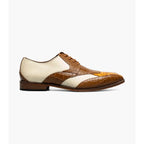 Stacy Adams Tristano Modified Bike Toe Oxford Shoes Tan Multi 25694-238