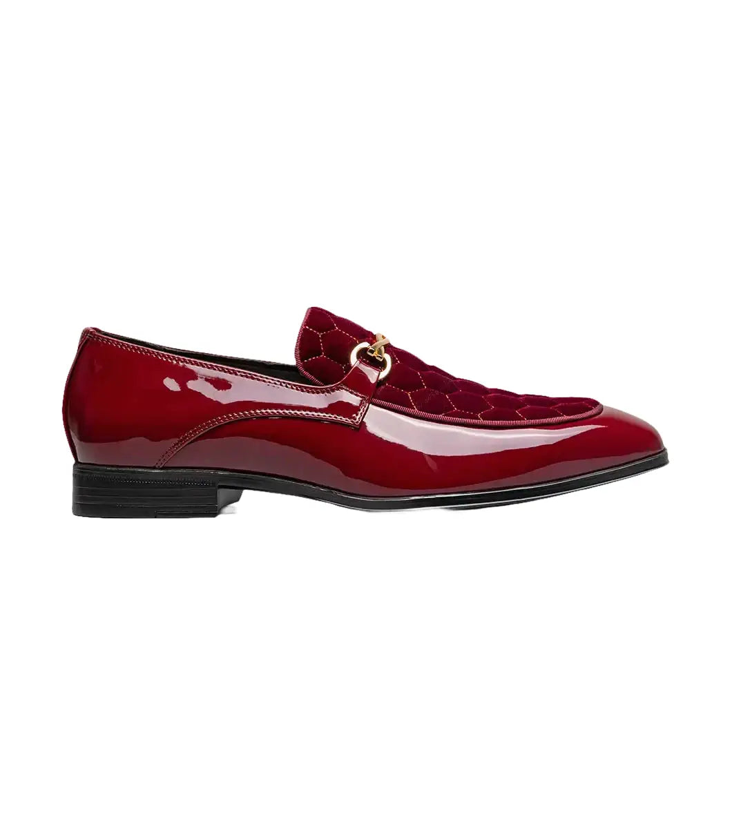 Stacy Adams Sprague Moc Toe Bit Slip On Shoes Burgundy 25732-601