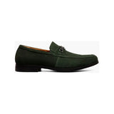 Stacy Adams Ravelle Moc Toe Bit Slip On Shoes Washed Green Suede 25680-344