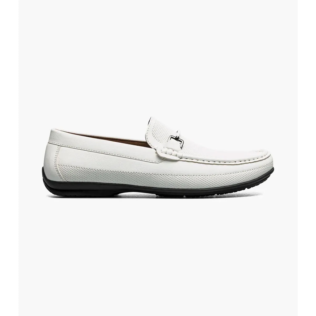 Stacy Adams Colton Moc Toe Bit Slip On Shoes White 25760-100