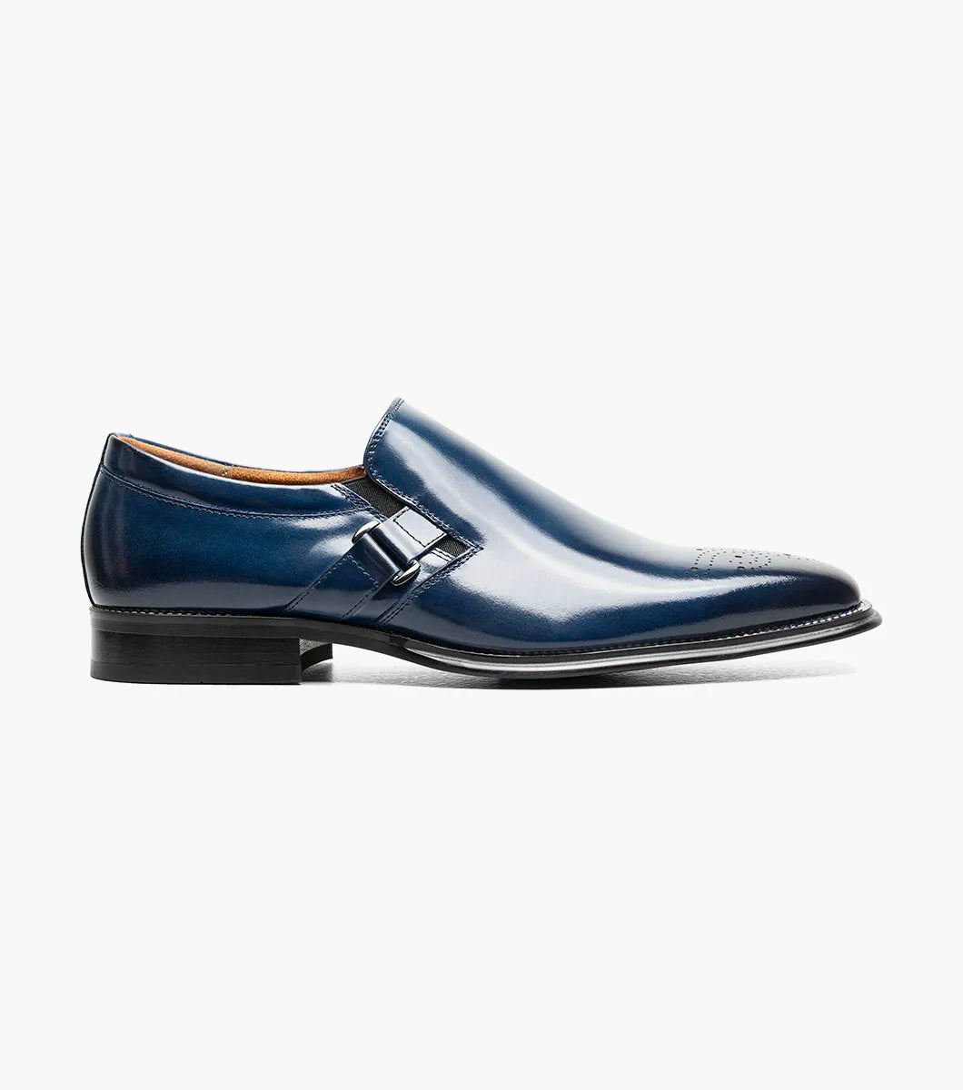 Stacy Adams Alistair Plain Toe Ornament Slip On Burgundy 25792-435