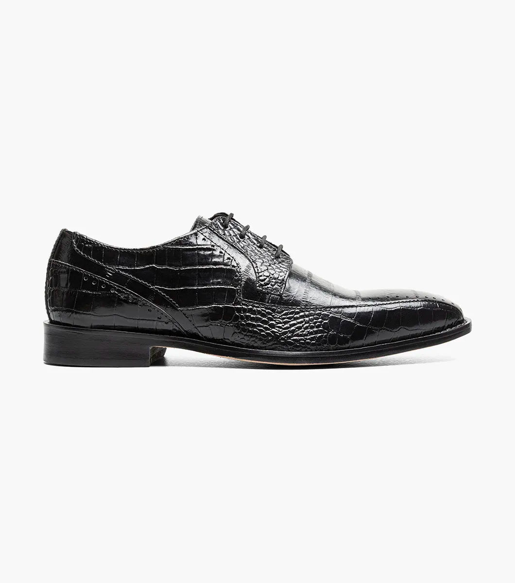 Stacy Adams Talamanco Bike Toe Oxford Animal Print Black 25788-001