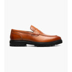 Stacy Adams Hayes Moc Toe Penny Slip On Shoes Leather Tan 25735-240