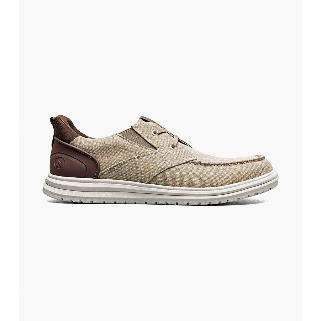 Nunn Bush Brew City EZ Hands Free Canvas Lace Moc Toe Slip On Stone 85164-285