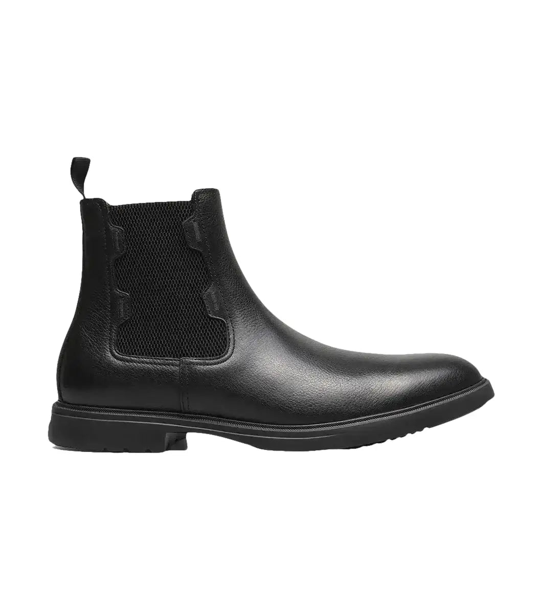 Men's Stacy Adams Townsend Plain Toe Chelsea Boot Black Tumbled 25728-007