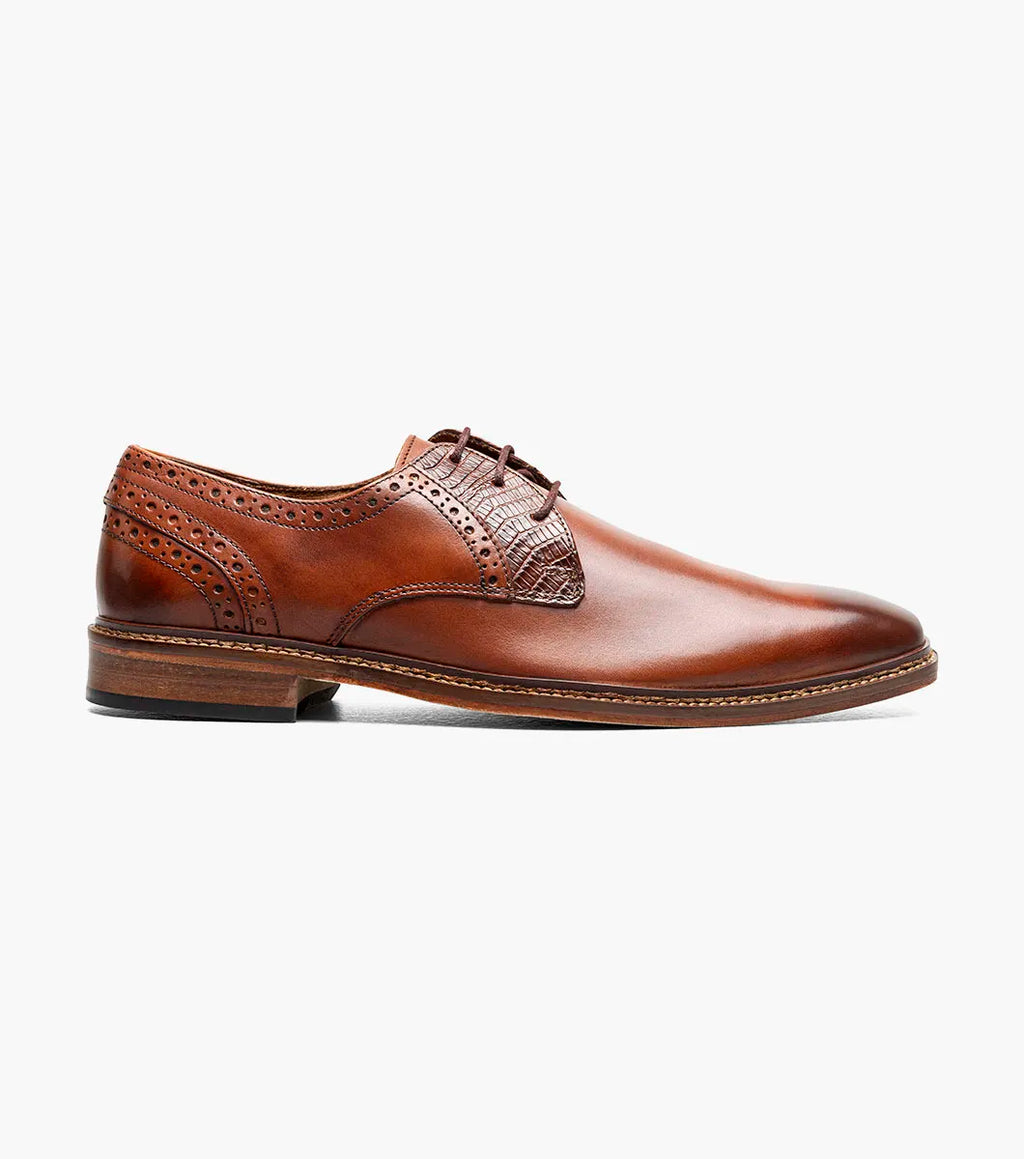 Stacy Adams Giorgetti Plain Toe Oxford Shoes Leather Cognac 25781-221