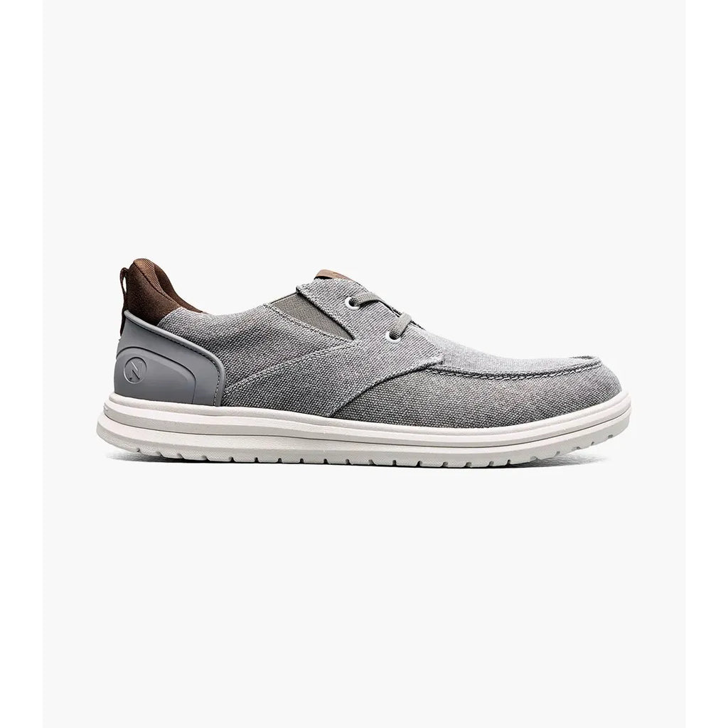 Nunn Bush Brew City EZ Hands Free Canvas Lace Moc Toe Slip On Gray 85164-062