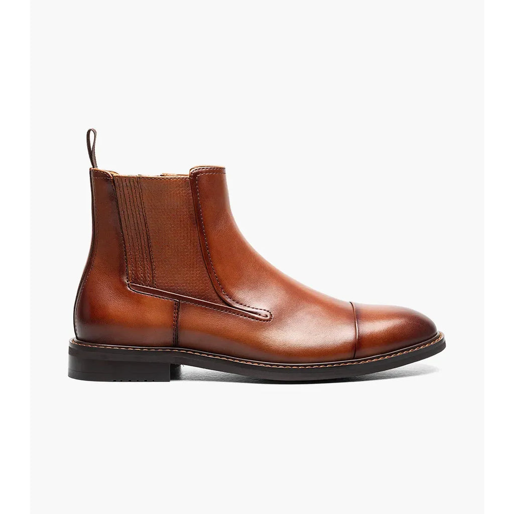 Stacy Adams Berkshire Cap Toe Side Zip Boot Brandy 25798-226