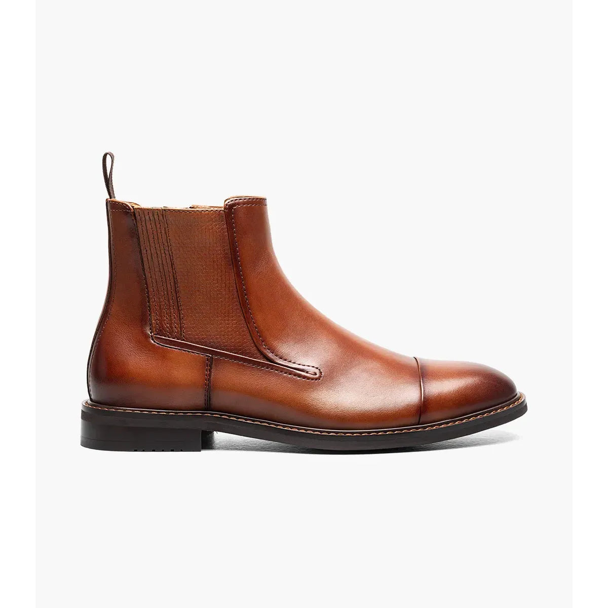Stacy Adams Berkshire Cap Toe Side Zip Boot Brandy 25798-226