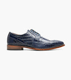 Stacy Adams Talamanco Bike Toe Oxford Animal Print Blue 25788-400