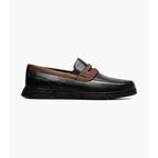 Nunn Bush Luca Moc Toe Penny Loafer Walking Shoes Black Multi 85103-009