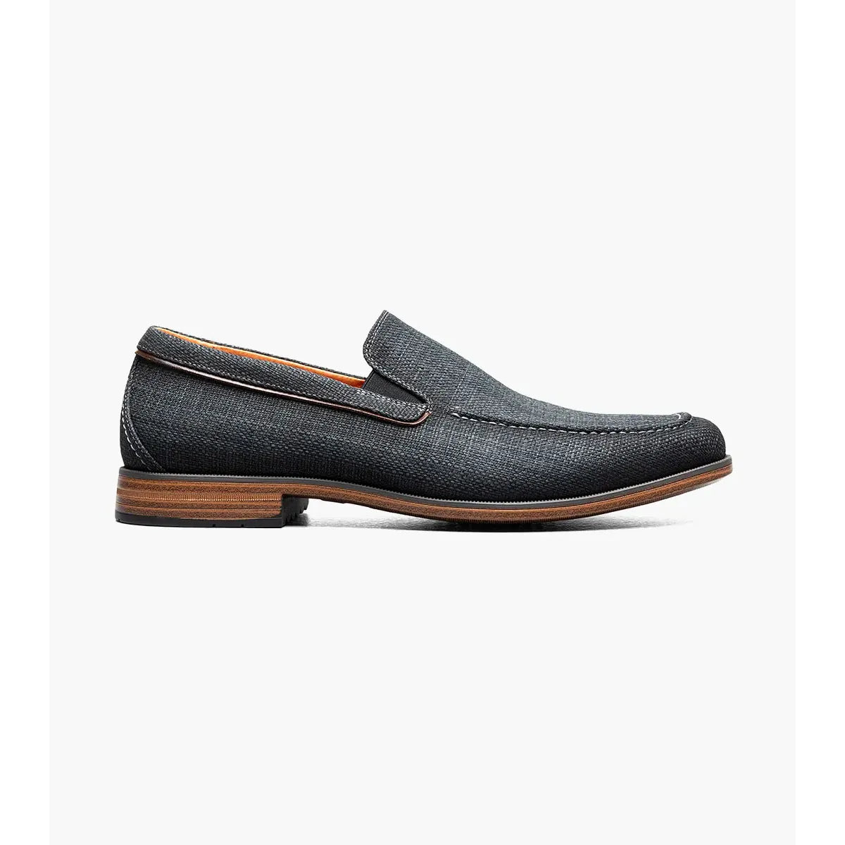 Stacy Adams Ridgely Moc Toe Slip On Casual Shoes Charcoal 25758-013