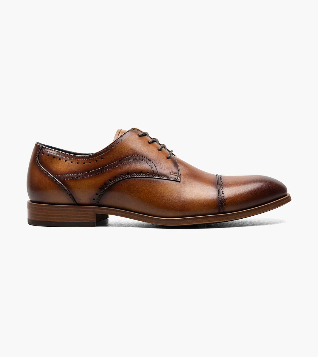 Stacy Adams Bryant Cap Toe Oxford Shoes Leather Tan 25634-240