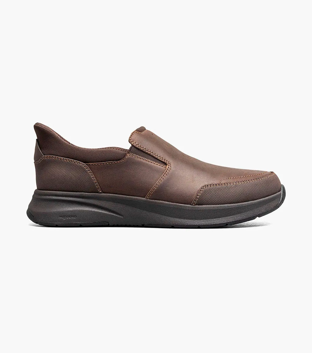 Nunn Bush KORE Taz EZ Hands-Free Moc Toe Slip-On Brown CH 85192-215