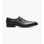 Stacy Adams Lockwood Wingtip Ornament Slip On Dress Shoes Black 25767-001