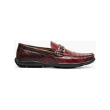 Stacy Adams Embrey Moc Toe Bit Slip-On Dress Shoes Wine 25703-609