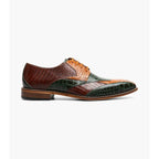 Stacy Adams Tristano Modified Bike Toe Oxford Shoes Green Multi 25694-340