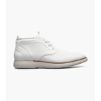 Stacy Adams Eastmont Plain Toe Elastic Lace Chukka Boot White 25748-100