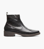 Stacy Adams Shea Plain Toe Side Zip Boot Snakeskin 25786-200 Brown