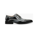 Stacy Adams Ivingale Wingtip Oxford Dress Shoes Leather Black Gray 25684-975