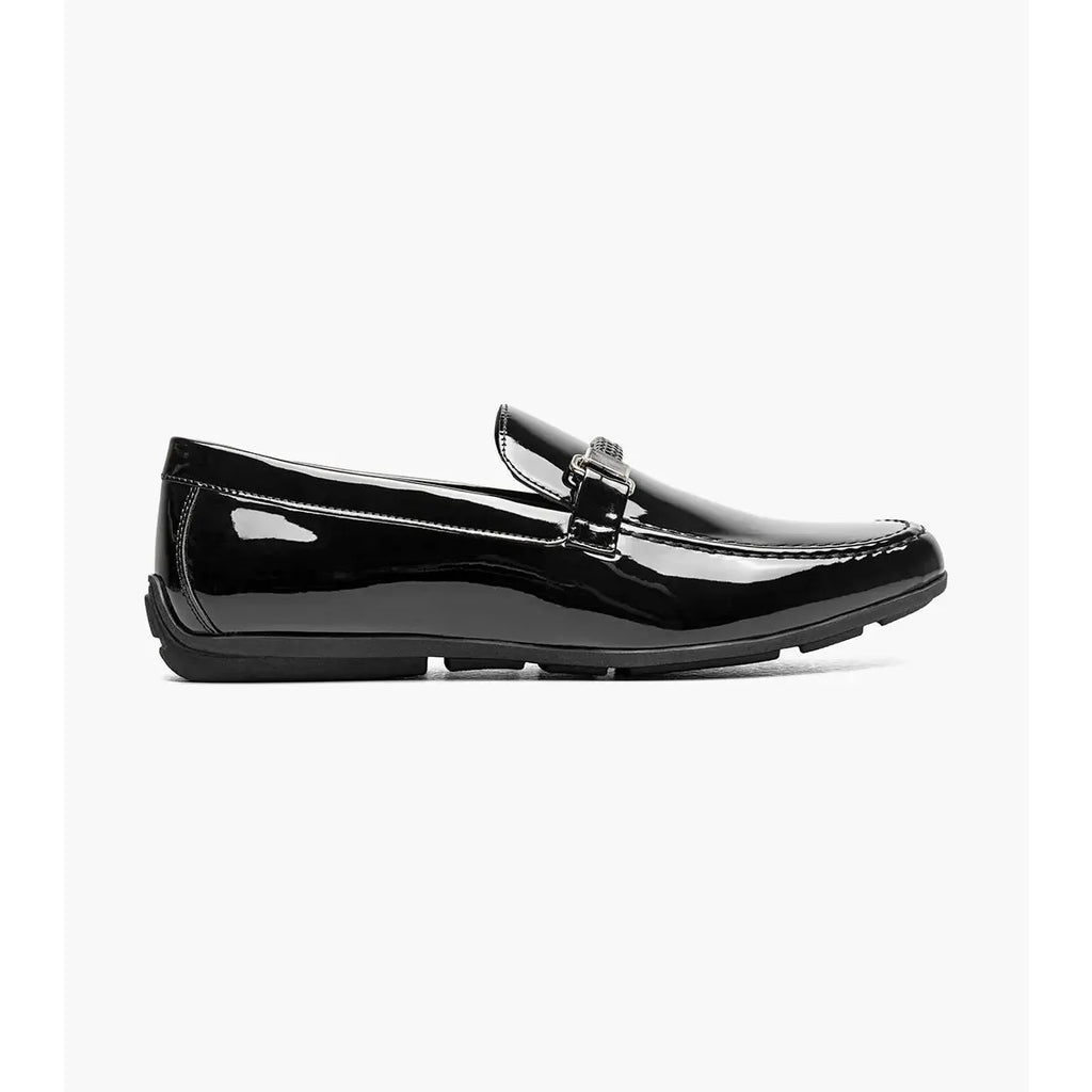 Stacy Adams Sheridan Moc Toe Bit Slip On Shoes Black Patent 25761-004