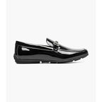 Stacy Adams Sheridan Moc Toe Bit Slip On Shoes Black Patent 25761-004
