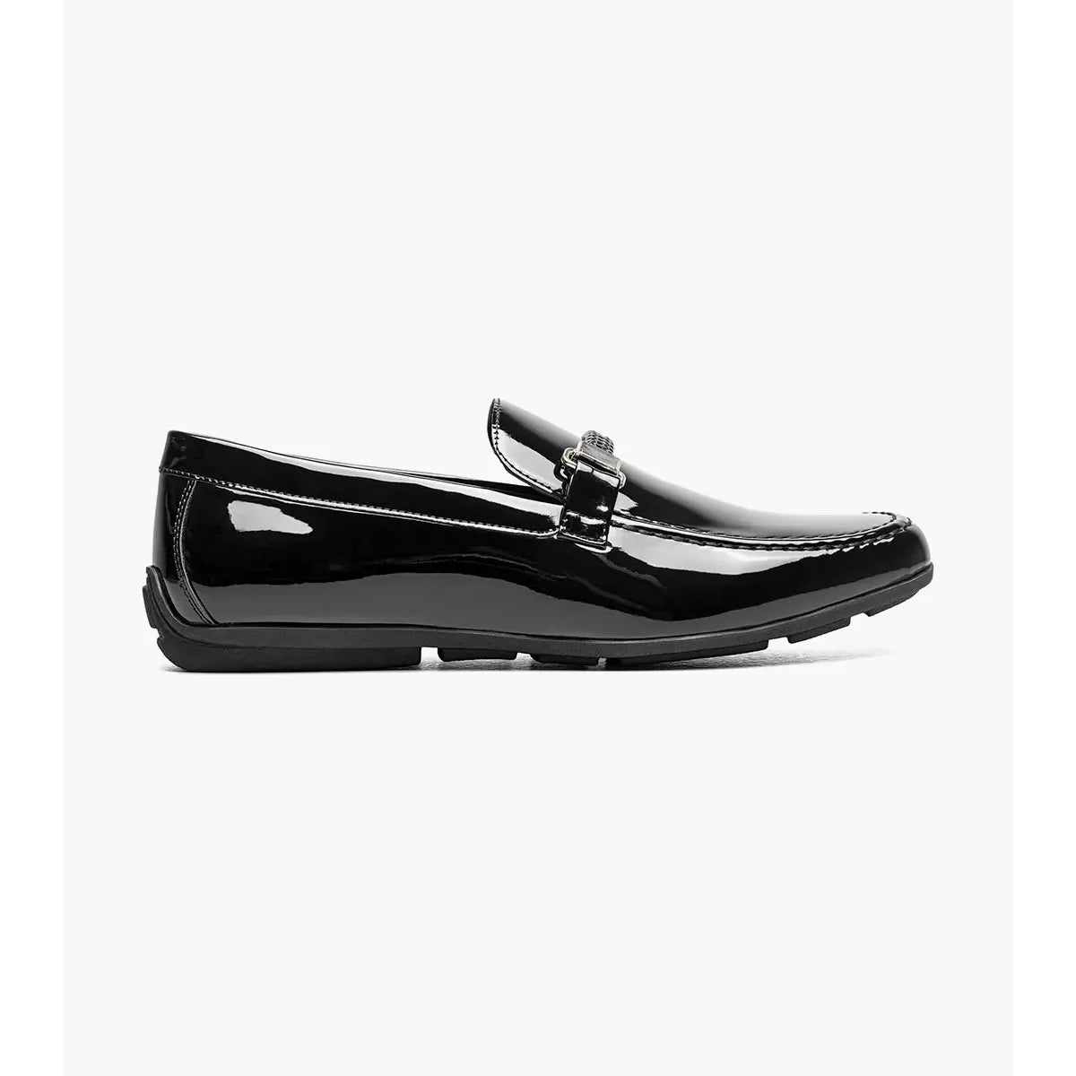 Stacy Adams Sheridan Moc Toe Bit Slip On Shoes Black Patent 25761-004