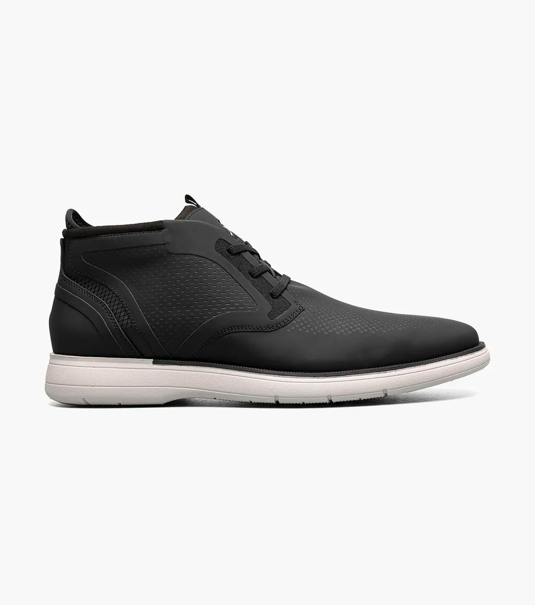Stacy Adams Eastmont Plain Toe Elastic Lace Chukka Boot Black 25748-001