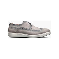 Stacy Adams Trudell Wingtip Lace Up Walking Shoes Light Gray 25691-050