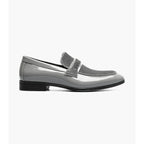 Stacy Adams Spratley Moc Toe Saddle Slip On Dress Shoes Gray 25686-020