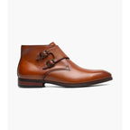 Stacy Adams Kaius Plain Toe Double Monk Strap Boot Cognac 25733-221