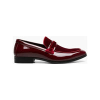 Stacy Adams Spratley Moc Toe Saddle Slip On Dress Shoes Burgundy 25686-601