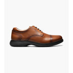 Nunn Bush KORE Pro Cap Toe Oxford Walking Shoes Cognac Leather 84944-221