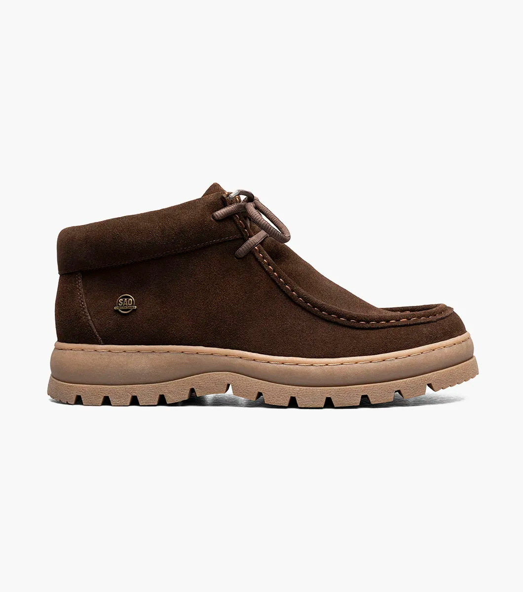 Stacy Adams Dublin II Moc Toe Boot Suede Brown 63169-200
