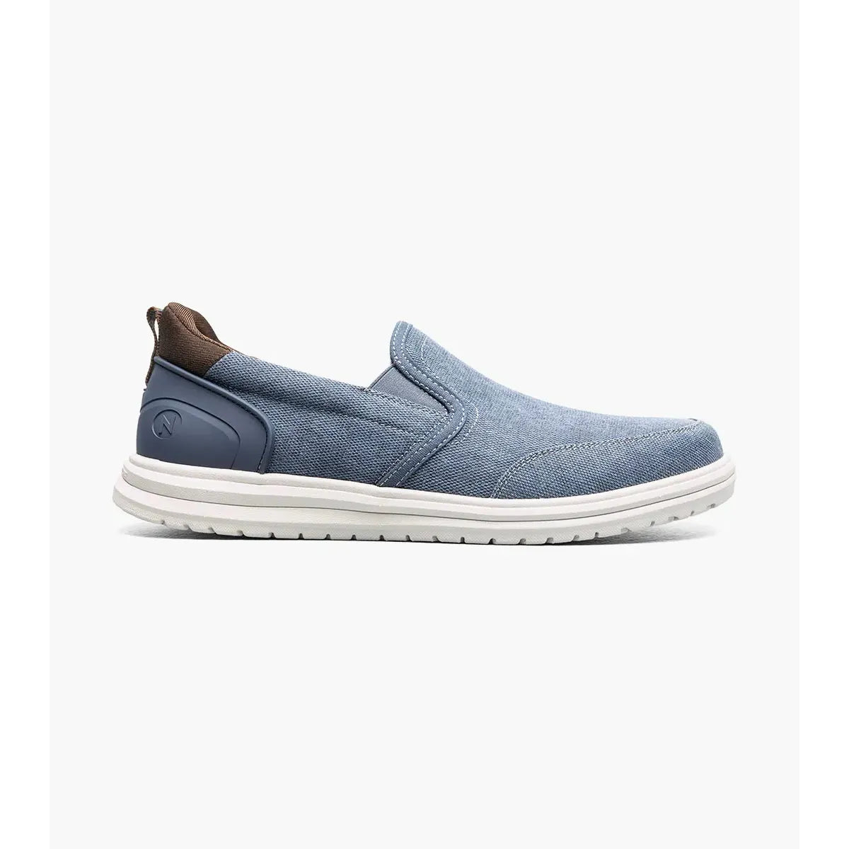 Nunn Bush Brew City EZ Hands Free Canvas Moc Toe Slip On Navy Multi 85165-492