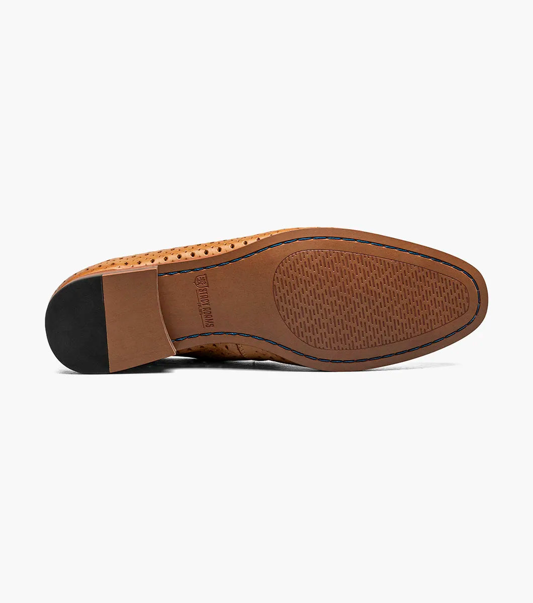Stacy Adams Winden Moc Toe Perf Slip On Shoes oversized Natural 25645-280