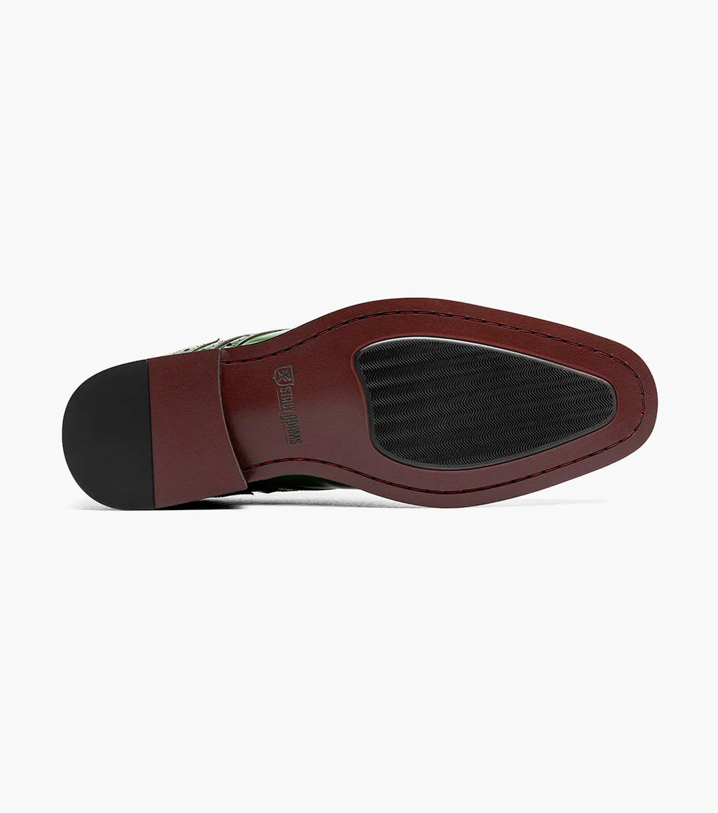 Stacy Adams Sutherland Cap Toe Monk Strap Tuxido Shoes Black 25793-001