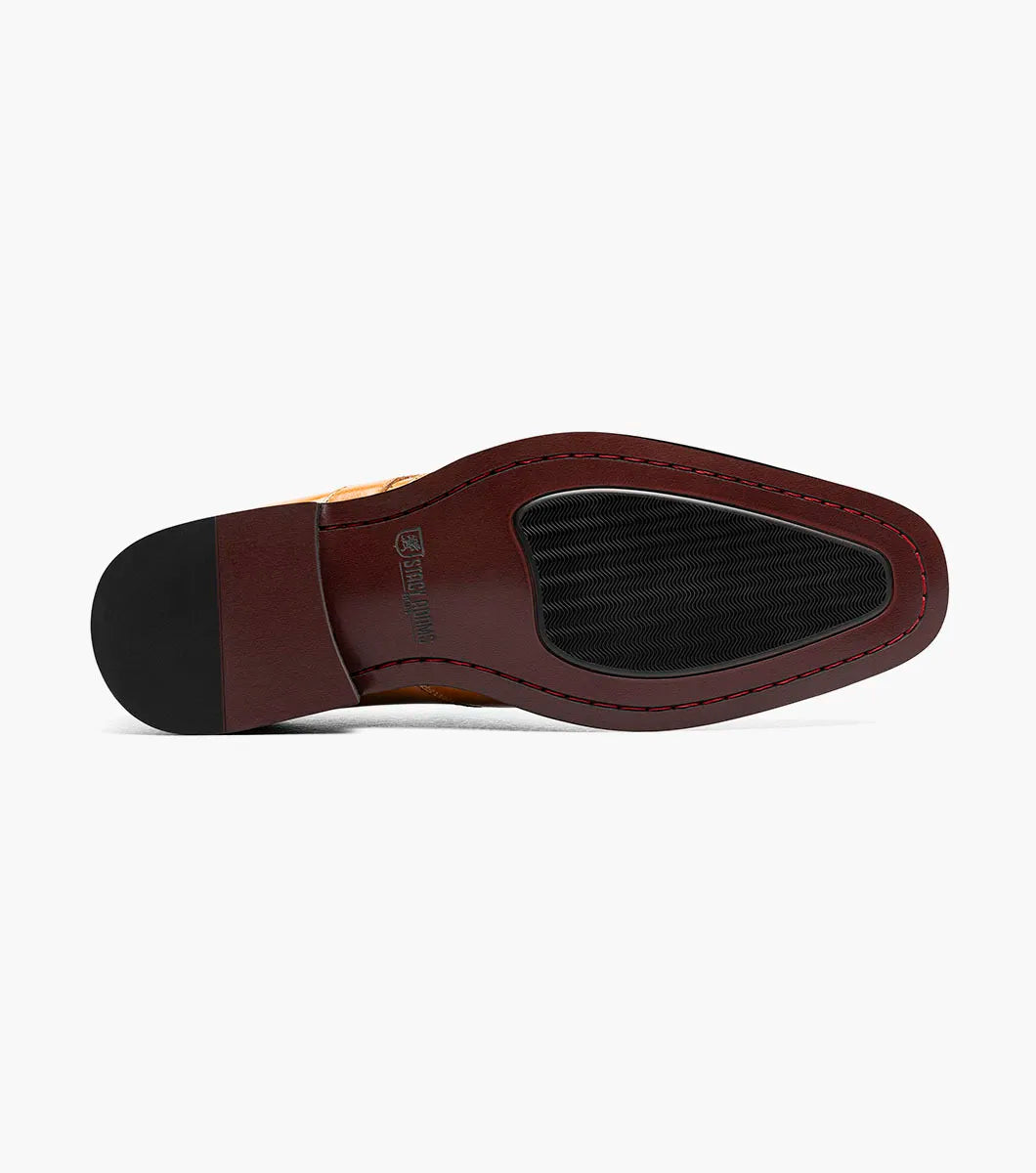 Stacy Adams Alistair Plain Toe Ornament Slip On Tan 25792-240