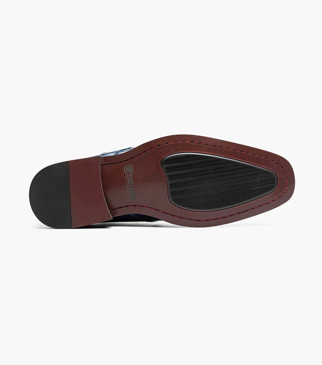 Stacy Adams Alistair Plain Toe Ornament Slip On Burgundy 25792-435