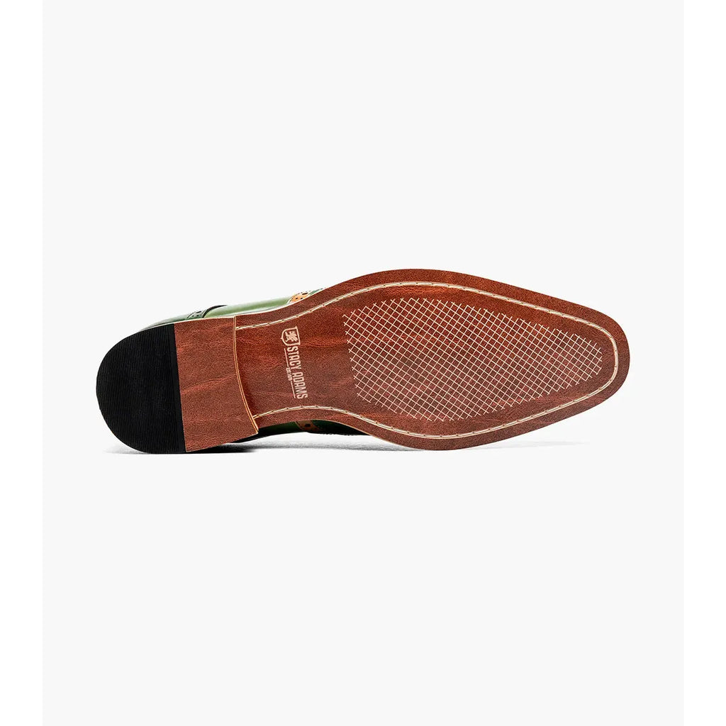 Stacy Adams Tindall Wingtip Oxford Men's Shoes 25832-302 Olive Multi