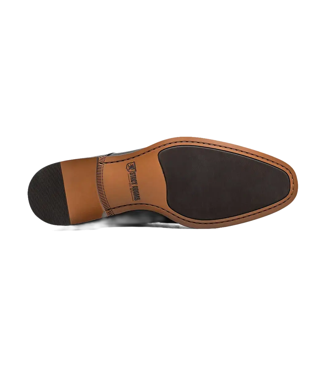 Stacy Adams Kaius Plain Toe Double Monk Strap Boot Black 25733-001