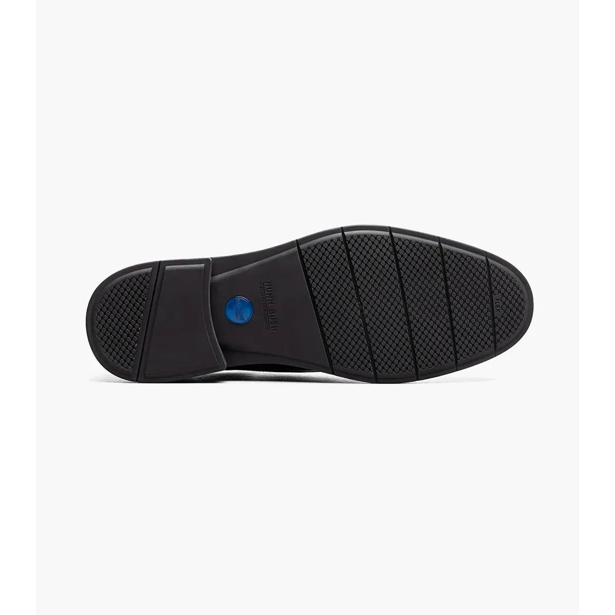 Nunn Bush Fitz Flex Plain Toe Oxford 85181-005 Black Smooth